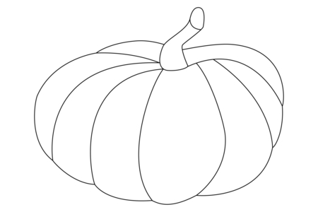 Coloriage Citrouille 02 – 10doigts.fr